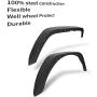Hooke Road Wrangler TJ Steel Fender Flares Front & Rear Mud Guards Compatible with Jeep Wrangler TJ 1997-2006 - Set