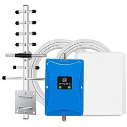 Cell Phone Signal Booster for Home and Office - Dual Band 850/1700MHz Signal Repeater Amplifier Boosts 3G 4G LTE Voice and Data for Verizon AT&T T-Mobile Band 4 Band 5 Cellulars Up to 4,500Sq Ft