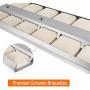 MixRBBQ Grill Briquette Tray & Briquettes Set for Viking Grill, Stainless Steel Heat Plate and Ceramic Briquettes (18-1/8'' L X 5-7/16'' W)