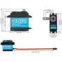 ZOSKAY 35kg high Torque Coreless Motor servo Metal Gear Digital and Stainless Steel Gear servo arduino servo for Robotic DIY,RC car (Control Angle 180°)