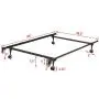 Kings Brand Furniture - Heavy Duty Metal Twin Size Bed Frame with Rug Rollers & Locking Wheels Kings Brand Furniture - Heavy Duty Metal Twin Size Bed Frame with Rug Rollers & Locking Wheels