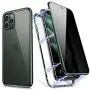 iPhone 11 Pro Case, ZHIKE Anti Peeping Privacy Magnetic Phone Case Double Side Cover Magnet Absorption Metal Bumper Frame Tempered Glass Full Screen Coverage (Anti-Spy, Midnight Green)