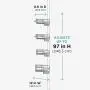 Zenna Home 2159NN Tension Pole Shower Caddy, Satin Nickel