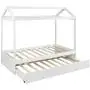 House Bed Daybed Twin Size Bed Frame with Trundle and Roof, Twin Trundle Daybed for Kids, No Box Spring Needed (White (Trundle House Daybed)) House Bed Daybed Twin Size Bed Frame with Trundle and Roof, Twin Trundle Daybed for Kids, No Box Spring Needed (White (Trundle House Daybed))