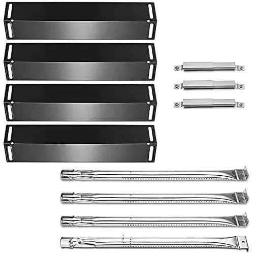 Uniflasy Replacement Parts Kit for Charbroil 4 Burner 463211512, 463211513, 463211514 Gas Grill, Stainless Steel Grill Burner Tube, Porcelain Steel Heat Plate Shield Tent, Adjustable Crossover Tube Uniflasy Replacement Parts Kit for Charbroil 4 Burner 463211512, 463211513, 463211514 Gas Grill, Stainless Steel Grill Burner Tube, Porcelain Steel Heat Plate Shield Tent, Adjustable Crossover Tube