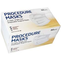 WMS Wisconsin Medical Supplies, 3-Layer Face Masks, MADE IN USA, 2 Pack