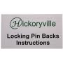 Locking Pin Backs (72) Bulk Metal Pin Keepers Bundled with Storage Case Hickoryville (White)