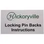 Locking Pin Backs (72) Bulk Metal Pin Keepers Bundled with Storage Case Hickoryville (White)