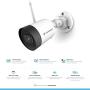 Amcrest SmartHome 4MP Outdoor WiFi Camera Bullet 4MP Outdoor Security Camera, 98ft Night Vision, Built-in Mic, 101° FOV, 2.8mm Lens, MicroSD Storage, ASH42-W (White)