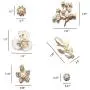 12Pcs Rhinestone Pearl Embellishments,Pearl Flower Buttons Brooch Alloy Pendants for Jewelry Making, Wedding DIY Supplies, Clothes, Bags, Shoes and Sew Craft Projects 12Pcs Rhinestone Pearl Embellishments,Pearl Flower Buttons Brooch Alloy Pendants for Jewelry Making, Wedding DIY Supplies, Clothes, Bags, Shoes and Sew Craft Projects