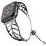UooMoo Women Bracelet Compatible with Apple Watch Band 38mm/40mm/42mm/44mm, Stainless Steel Metal Strap Jewelry Wristband Bangle Chain Compatible fou Apple iWatch SE apple watch band series 6 5 4 3 2 1