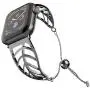 UooMoo Women Bracelet Compatible with Apple Watch Band 38mm/40mm/42mm/44mm, Stainless Steel Metal Strap Jewelry Wristband Bangle Chain Compatible fou Apple iWatch SE apple watch band series 6 5 4 3 2 1