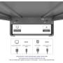 Dual Monitor Stand Riser with 8 USB 3.0 Hub Ports, Aluminum Strong&Sturdy for Computer, TV, PC, Printer, Multi Media Speaker-Multifunctional Desktop Organizer