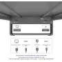 Dual Monitor Stand Riser with 8 USB 3.0 Hub Ports, Aluminum Strong&Sturdy for Computer, TV, PC, Printer, Multi Media Speaker-Multifunctional Desktop Organizer