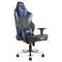 AKRacing Masters Series Max Gaming Chair with Wide Flat Seat, 400 Lbs Weight Limit, Rocker and Seat Height Adjustment Mechanisms - Blue