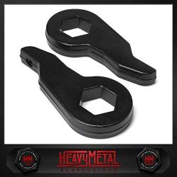 Heavy Metal Suspensions - Compatible with 1997-2007 (Classic) Chevrolet Silverado Lift Kit 1500 4WD Adjustable 1 to 3 Inch Front Torsion Bar Lift Leveling Keys | Leveling Kit (2PC Black)