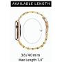 Caunedy Compatible with Apple Watch Bands 38mm/40mm for Women/Man, Light and Waterproof Fashion Replacement Resin Band with Stainless Steel Buckle for iWatch Series 6/5/4/3/2/1/SE (Banana Milk+Tortoiseshell, 38/40mm)