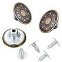 Hestya 40 Sets Jeans Buttons Metal Button Snap Buttons Replacement Kit with Rivets and Plastic Storage Box (Bronze)