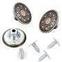 Hestya 40 Sets Jeans Buttons Metal Button Snap Buttons Replacement Kit with Rivets and Plastic Storage Box (Bronze)