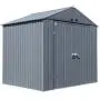 Arrow Shed 8 x 6 Elite Steel Shed with High Gable and Lockable Doors Storage Building, Anthracite Arrow Shed 8 x 6 Elite Steel Shed with High Gable and Lockable Doors Storage Building, Anthracite