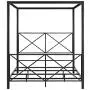 DHP Rosedale Metal 4 Poster Canopy Bed with Crisscross Headboard and Footboard - Queen (Black) DHP Rosedale Metal 4 Poster Canopy Bed with Crisscross Headboard and Footboard - Queen (Black)