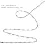 SUMERSHA 24 inches 100pcs Ball Bead Chain 2.4mm Nickel Plated Ball Chain Necklace Bead Adjustable Metal Pull Chain Extension Beaded Chain with 100pcs Extra Matching Connector Jewelry Findings