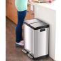 iTouchless 16 Gallon Dual Step Trash Can & Recycle, Stainless Steel Lid and Bin Body with Handle, Includes 2 x 8 Gallon (30L) Removable Buckets are Color-Coded, Soft-close and Airtight Lid iTouchless 16 Gallon Dual Step Trash Can & Recycle, Stainless Steel Lid and Bin Body with Handle, Includes 2 x 8 Gallon (30L) Removable Buckets are Color-Coded, Soft-close and Airtight Lid