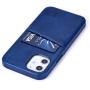 Dockem iPhone 12 Mini Wallet Case: Built-in Metal Plate for Magnetic Mounting & 1 Credit Card Holder (5.4'' Exec M2, Smooth Synthetic Leather, Navy Blue)