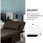 Diophros Ottoman Sofa Bed, 4 in 1 Multi-Function Folding Sleeper Guest Sofa Chair Convertible Sofa for Living Room (Deep Brown)