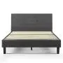 ZINUS Shalini Upholstered Platform Bed Frame / Mattress Foundation / Wood Slat Support / No Box Spring Needed / Easy Assembly, Dark Grey, Queen ZINUS Shalini Upholstered Platform Bed Frame / Mattress Foundation / Wood Slat Support / No Box Spring Needed / Easy Assembly, Dark Grey, Queen