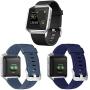 ESeekGo 3-Pack Compatible with Fitbit Blaze Bands for Men Women, Silicone Sport Band with 1 Pcs Metal Frame Compatible with Fitbit Blaze Fitness Accessory Replacement Wristband