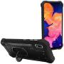 Compatible with Samsung Galaxy A10e SM-A102 - Aluminum Metal Hybrid Phone Case with Stand - ZY0 Black