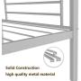 mecor Metal Bunk Bed Twin Over Twin - Sturdy Bed Frame with Safety Guard Rail & Removable Ladder - for Kids/Teens/Adults, Silver Grey