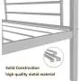 mecor Metal Bunk Bed Twin Over Twin - Sturdy Bed Frame with Safety Guard Rail & Removable Ladder - for Kids/Teens/Adults, Silver Grey mecor Metal Bunk Bed Twin Over Twin - Sturdy Bed Frame with Safety Guard Rail & Removable Ladder - for Kids/Teens/Adults, Silver Grey