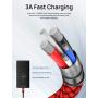 USB Type C Cable 3A Fast Charging [2-Pack 6.6ft], JSAUX USB-A to USB-C Charge Braided Cord Compatible with Samsung Galaxy S10 S9 S8 S20 Plus A51 A11,Note 10 9 8, PS5 Controller, USB C Charger(Red)