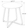Grand patio Round Metal Side/End Table, Steel Patio Coffee Table for Bistro, Porch, Weather Resistant Outside Table Small (Mint Green)