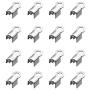 Pandahall 50pcs 304 Stainless Steel Fold Over Crimp Cord Ends Fold Over Cord Ends Leather Ribbon Ending Clasp Tips End Clamp Jewelry Connector Components Jewelry Making 8x4mm