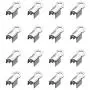 Pandahall 50pcs 304 Stainless Steel Fold Over Crimp Cord Ends Fold Over Cord Ends Leather Ribbon Ending Clasp Tips End Clamp Jewelry Connector Components Jewelry Making 8x4mm