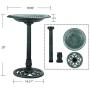 VCUTEKA 28 Inch Height Birdbath Lightweight Pedestal Bird Bath for Outdoor Garden (Green)