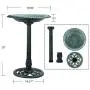 VCUTEKA 28 Inch Height Birdbath Lightweight Pedestal Bird Bath for Outdoor Garden (Green)