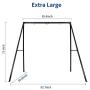 IKARE Heavy Duty Metal Swing Frame，Extra Large Swing Stand for Kids and Adults, Supports up to 440 LBS, Fits for Most Swings, Great for Indoor and Outdoor Activities, Garden, Backyard, Playground