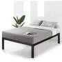 Mellow 18 inch Heavy Duty Steel Platform Beds w/Wood Slat Mattress Foundation, King, Black