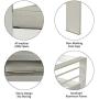 Kinsunny 4pcs Outdoor Sectional Sofa Set Aluminum Patio Furniture Shore Conversation Armrest Set with Side Table and Cushions for Backyard Outside
