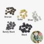 RUIYELE 120Pcs 5mm Mixed Color Mini Round Button Buckle Metal Snap Buttons Clip Press Stud Fasteners Press Button Craft Sewing Parts for DIY Doll Toy Clothes Sewing Accessories(6colors)