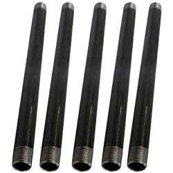 Supply Giant 3/4 Inch x 60 Inch Black Steel Pipe, Threaded Three Quarter Inch Malleable Fitting Build DIY Vintage Furniture, (Pack Of 5)