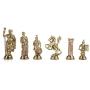 ( Without Board) Historical Handmade Rome Figures Metal Chess Pieces Big Size King 4.3 inc (Only Pieces)