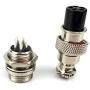 Aviation Connectors 5A, Lsgoodcare GX12-5 Pin Metal Aviation Plug Kit, Including 12MM 5 Pin Plug Thread Male Female Panel Wire Socket and Aviation Plugs Cap (GX12-5)
