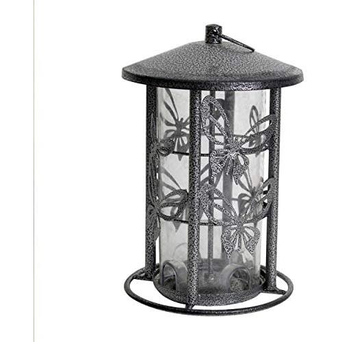 Heath Outdoor Products 21239 Wild Bird Feeder, 3-Pound Butterfly Seed Capacity Decorative Metal Wi