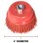 Als Liner Abrasive 180 Grit Nylon Bristle Cup Brush - 6 Inch - Safe for Use on Metal, Wood, Aluminum and Plastic Surfaces (TOOR6)
