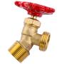 Litorange Solid Brass Backyard 65 Degree Elbow Stop Valve Hose Bibb Solder NPT 3/4'' Male Thread to MHT 3/4'' Inch Male Threaded Garden Hose Connector Adapter Water Shut-Off Valve Faucet